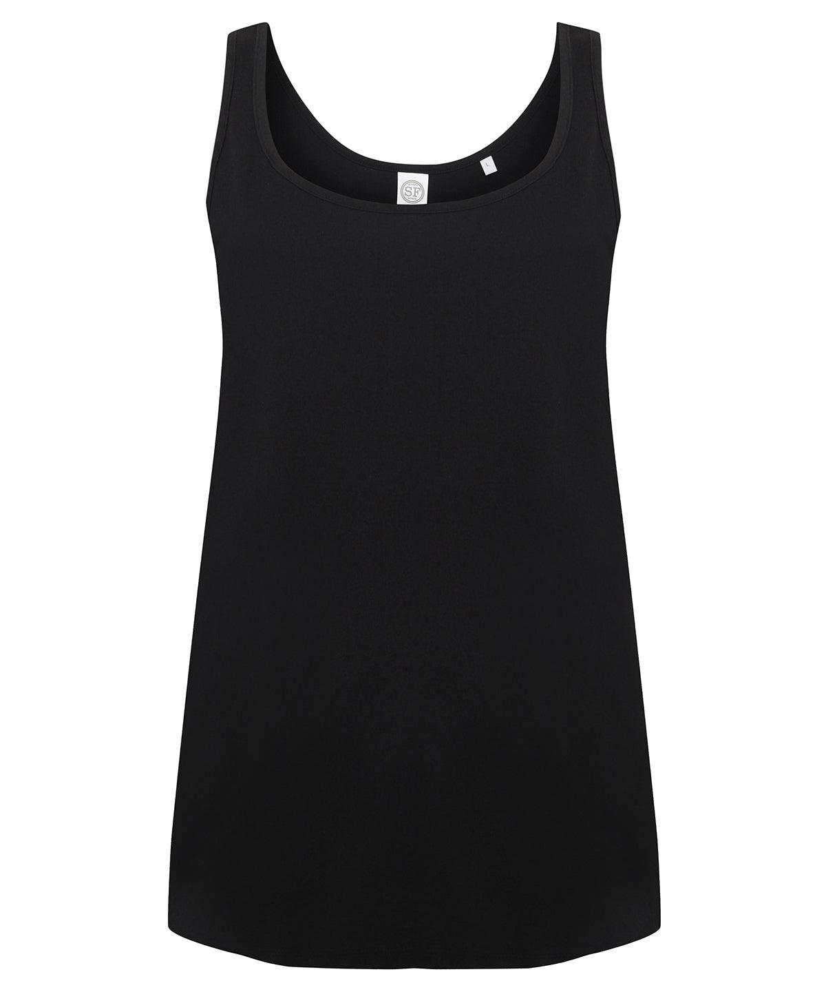 Black - Women's slounge vest Vests SF Rebrandable, T-Shirts & Vests Schoolwear Centres