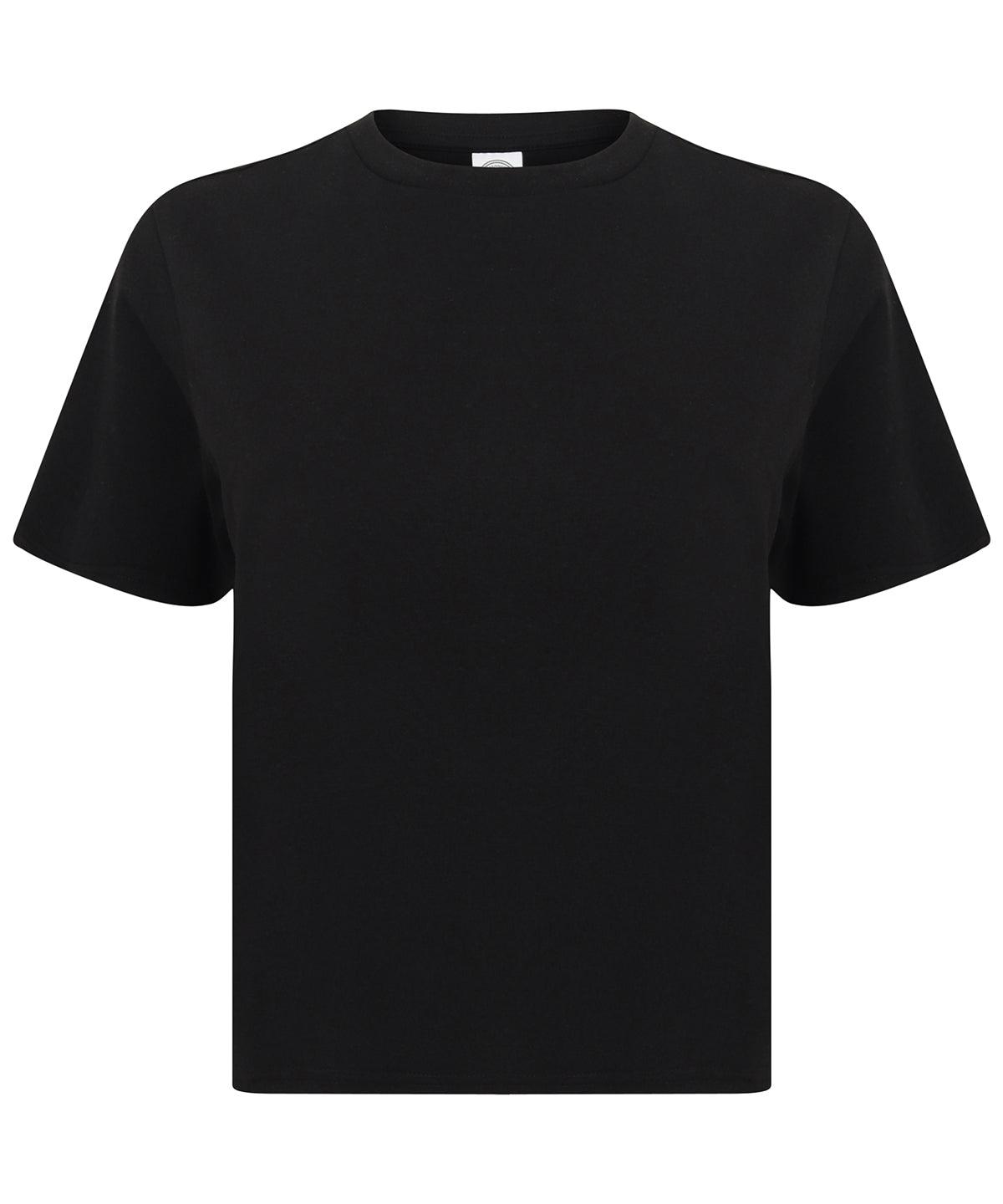 Black - Women's cropped boxy T T-Shirts SF Cropped, Rebrandable, T-Shirts & Vests Schoolwear Centres