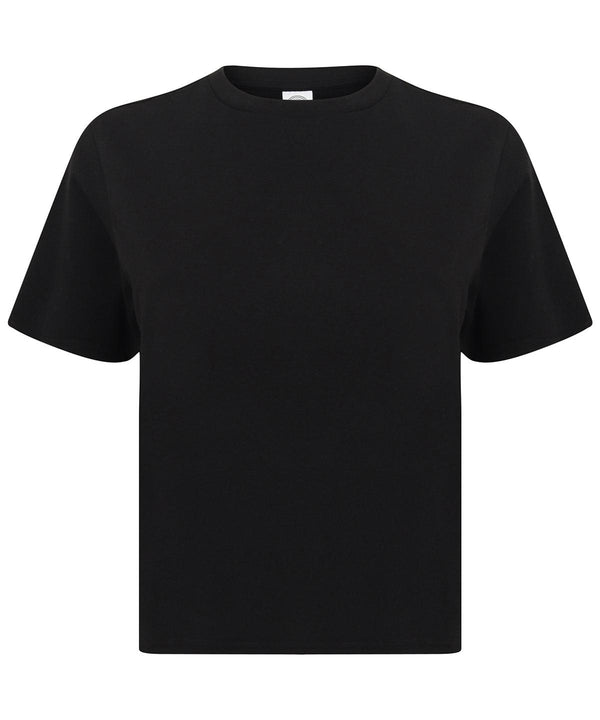 Black - Women's cropped boxy T T-Shirts SF Cropped, Rebrandable, T-Shirts & Vests Schoolwear Centres