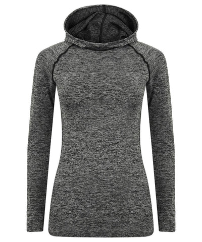 Dark Grey Marl - Women's seamless hoodie Hoodies Tombo Athleisurewear, Hoodies, Raladeal - Recently Added, Rebrandable, Sports & Leisure Schoolwear Centres