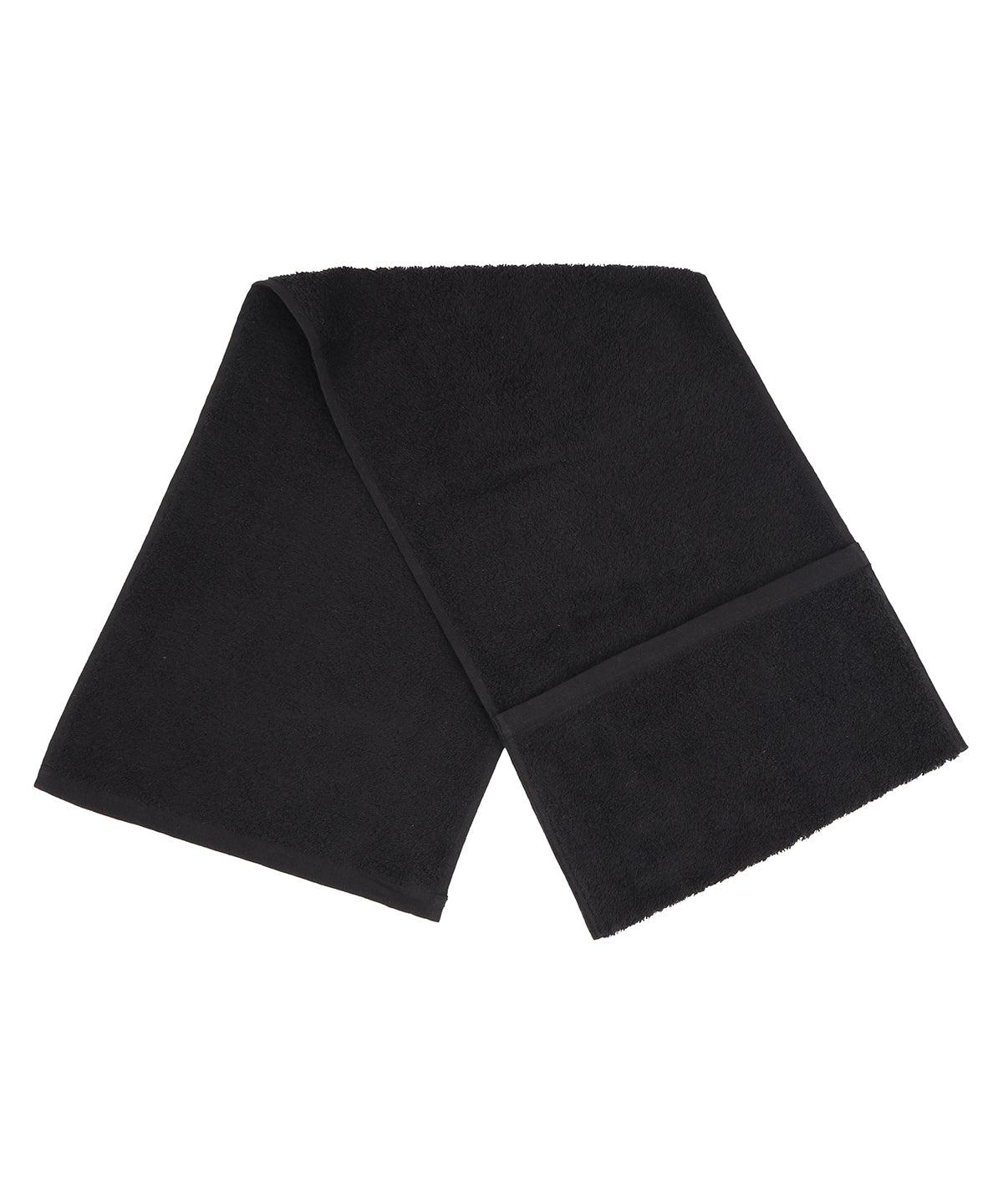 Black - Luxury range pocket gym towel Towels Towel City Athleisurewear, Gifting & Accessories, Homewares & Towelling, Rebrandable Schoolwear Centres