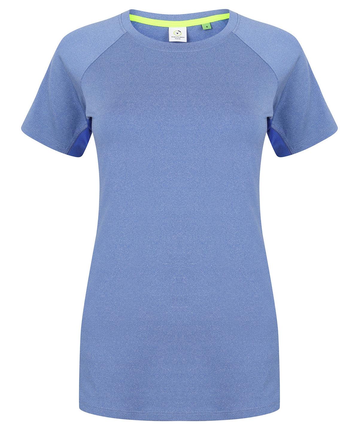 Blue Marl/Blue - Women's slim fit t-shirt T-Shirts Tombo Activewear & Performance, Athleisurewear, Sale, Sports & Leisure, T-Shirts & Vests Schoolwear Centres