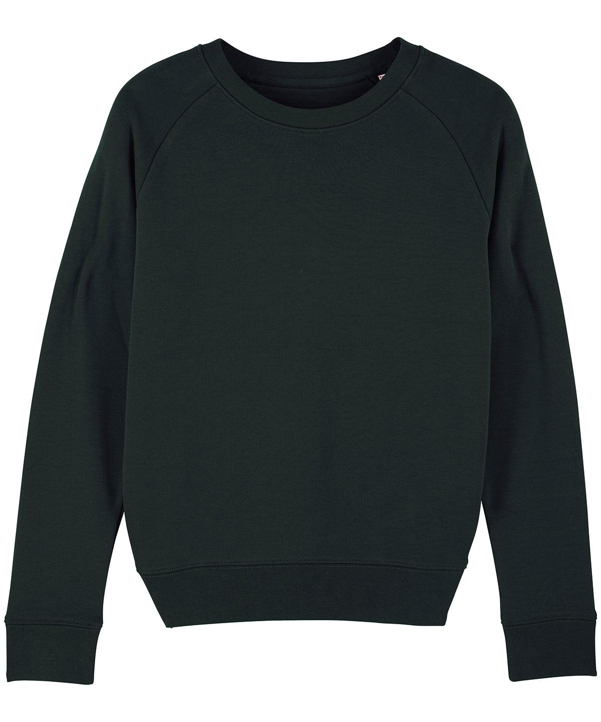 Black* - Women's Stella Tripster iconic crew neck sweatshirt (STSW146) Sweatshirts Stanley/Stella Conscious cold weather styles, Exclusives, Organic & Conscious, Recycled, Stanley/ Stella, Sweatshirts, Women's Fashion Schoolwear Centres