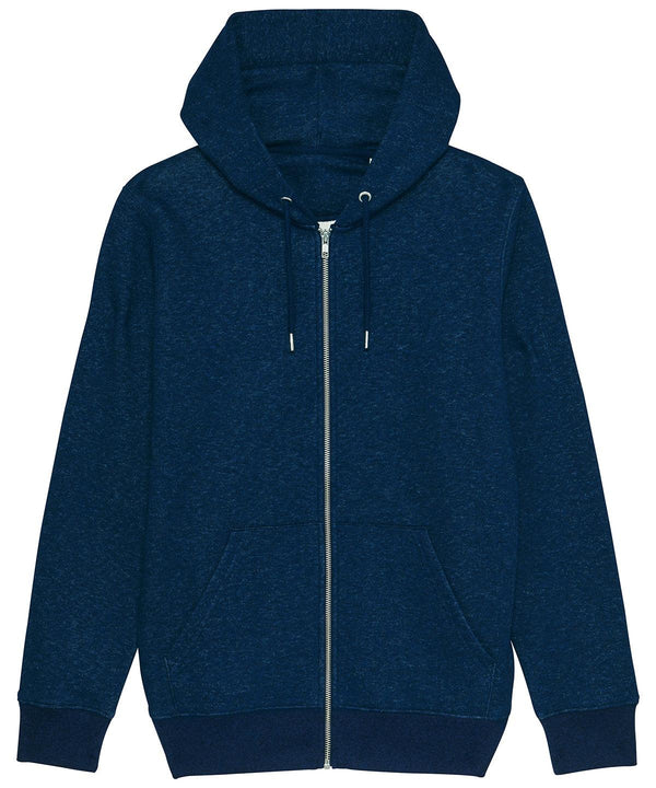 Black Heather Blue - Cultivator, unisex iconic zip-thru hoodie sweatshirt (STSM566) Hoodies Stanley/Stella Conscious cold weather styles, Exclusives, Hoodies, Must Haves, New Colours for 2021, New Colours For 2022, Organic & Conscious, Raladeal - Recently Added, Recycled Schoolwear Centres