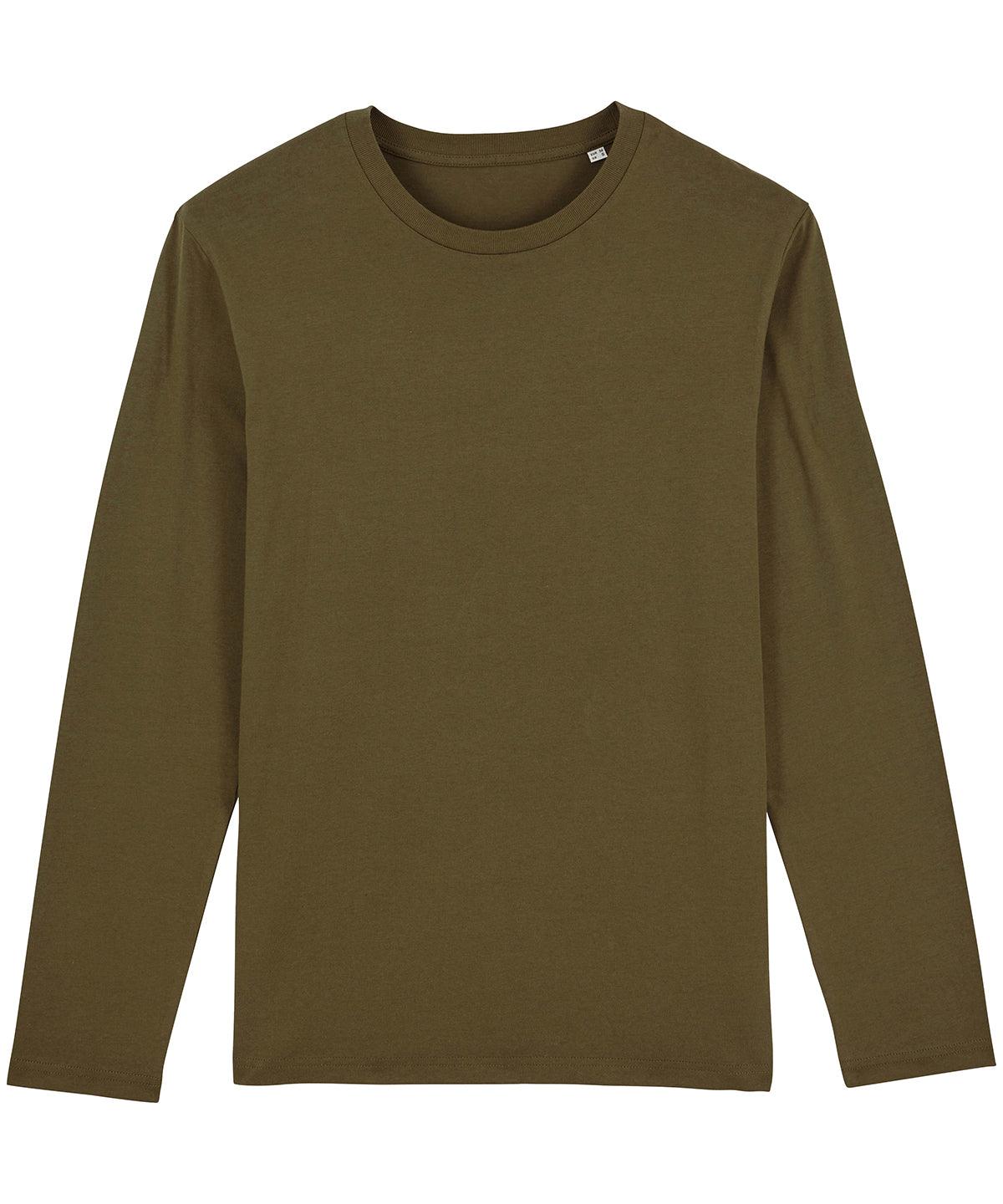 British Khaki - Stanley Shuffler iconic long sleeve t-shirt (STTM560) T-Shirts Stanley/Stella Exclusives, Must Haves, Organic & Conscious, Plus Sizes, T-Shirts & Vests Schoolwear Centres