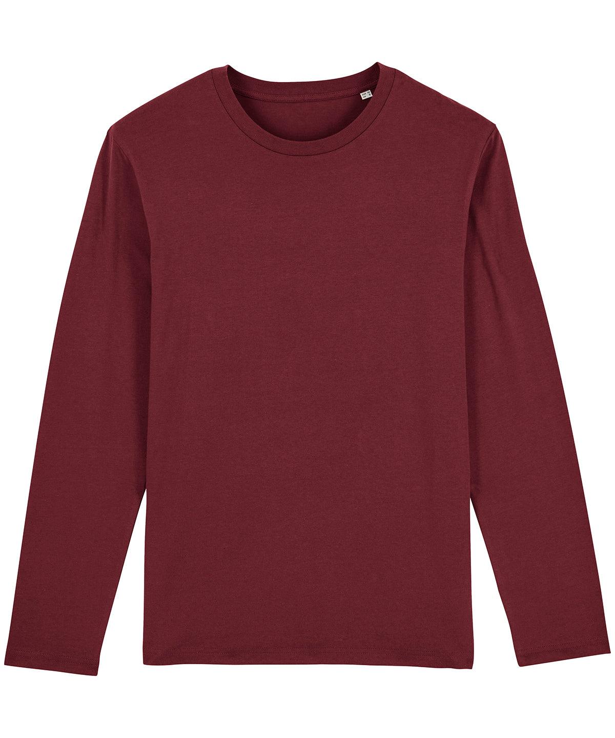 Burgundy - Stanley Shuffler iconic long sleeve t-shirt (STTM560) T-Shirts Stanley/Stella Exclusives, Must Haves, Organic & Conscious, Plus Sizes, T-Shirts & Vests Schoolwear Centres