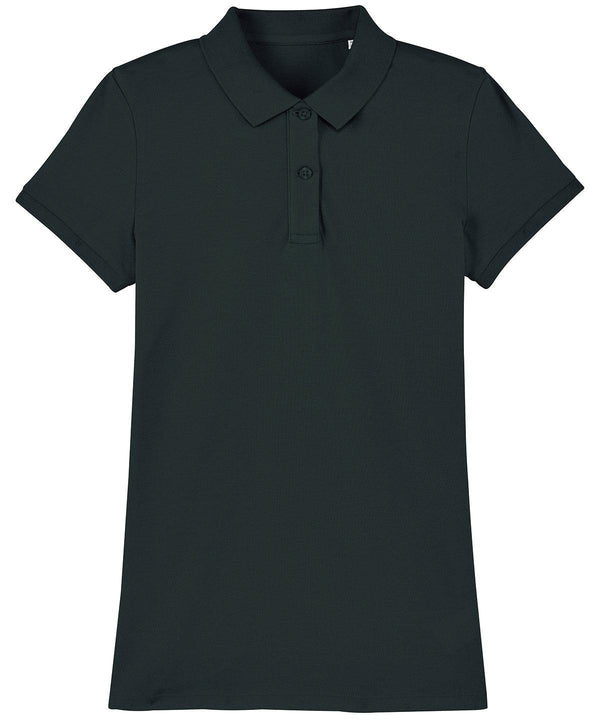 Black* - Women's Stella Devoter polo (STPW034) Polos Stanley/Stella Exclusives, New Colours for 2021, Organic & Conscious, Polos & Casual, Women's Fashion Schoolwear Centres