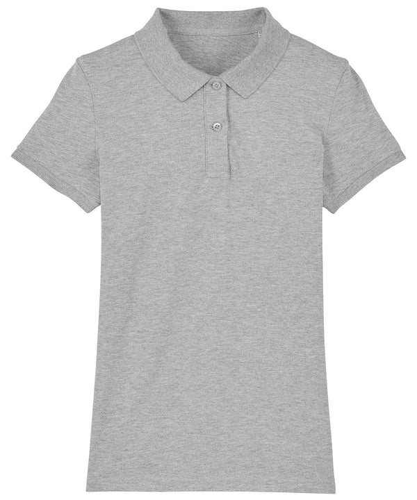 Heather Grey* - Women's Stella Devoter polo (STPW034) Polos Stanley/Stella Exclusives, New Colours for 2021, Organic & Conscious, Polos & Casual, Women's Fashion Schoolwear Centres