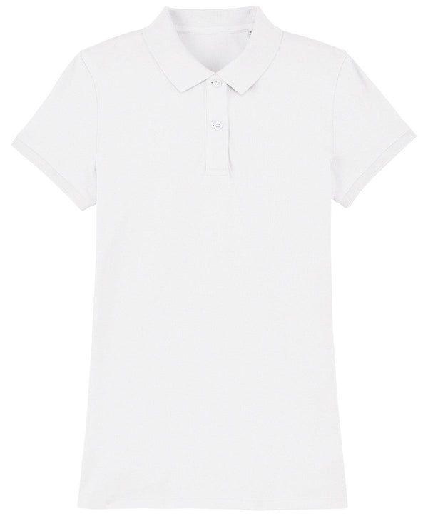 White* - Women's Stella Devoter polo (STPW034) Polos Stanley/Stella Exclusives, New Colours for 2021, Organic & Conscious, Polos & Casual, Women's Fashion Schoolwear Centres
