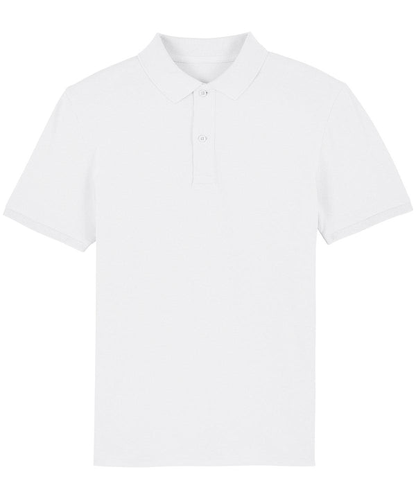 White* - Stanley Dedicator iconic polo (STPM563) Polos Stanley/Stella Exclusives, New Colours for 2021, Organic & Conscious, Plus Sizes, Polos & Casual Schoolwear Centres