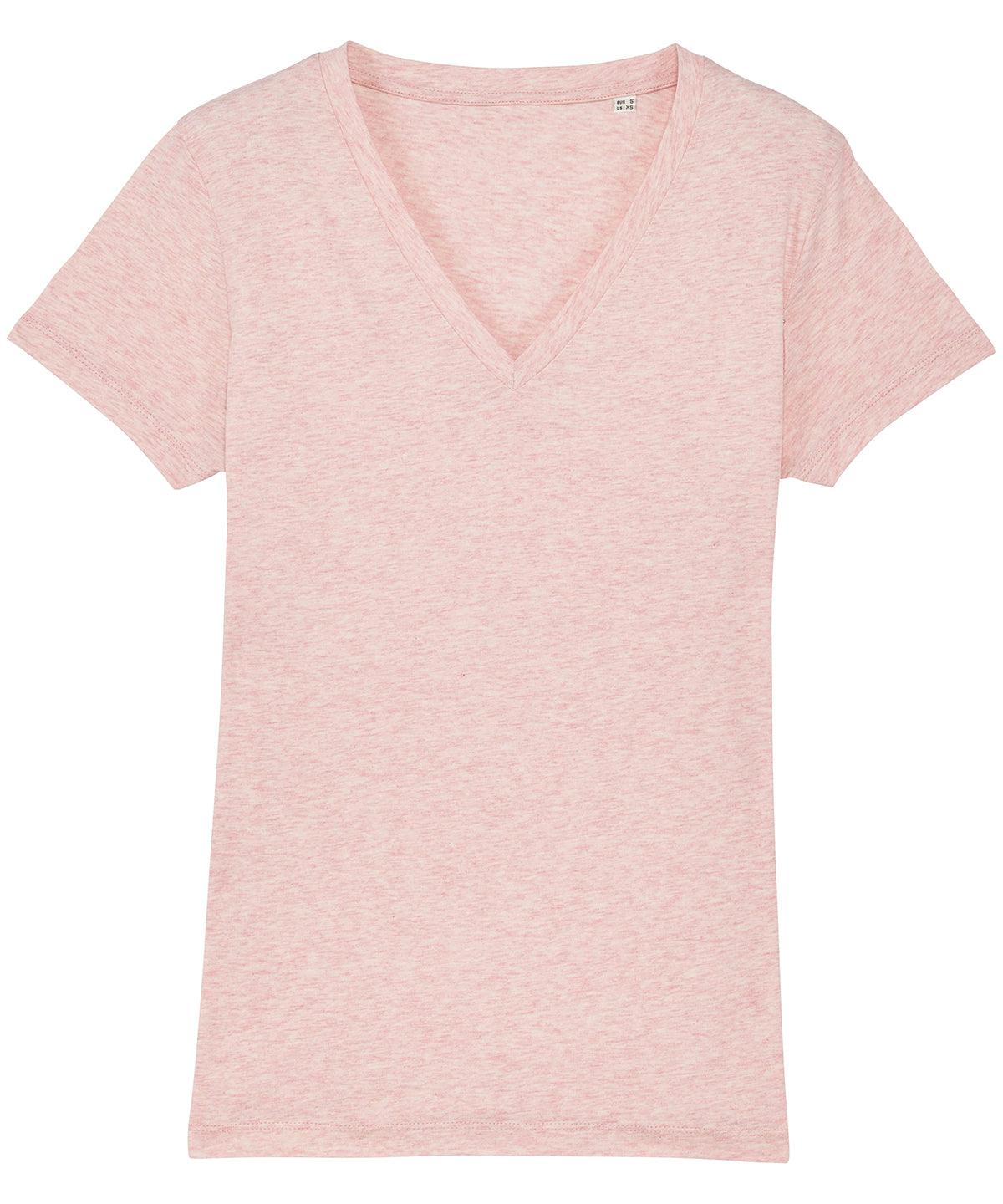 Cream Heather Pink - Women's Stella Evoker v-neck t-shirt (STTW023) T-Shirts Stanley/Stella Exclusives, Must Haves, Organic & Conscious, Raladeal - Stanley Stella, T-Shirts & Vests, Women's Fashion Schoolwear Centres