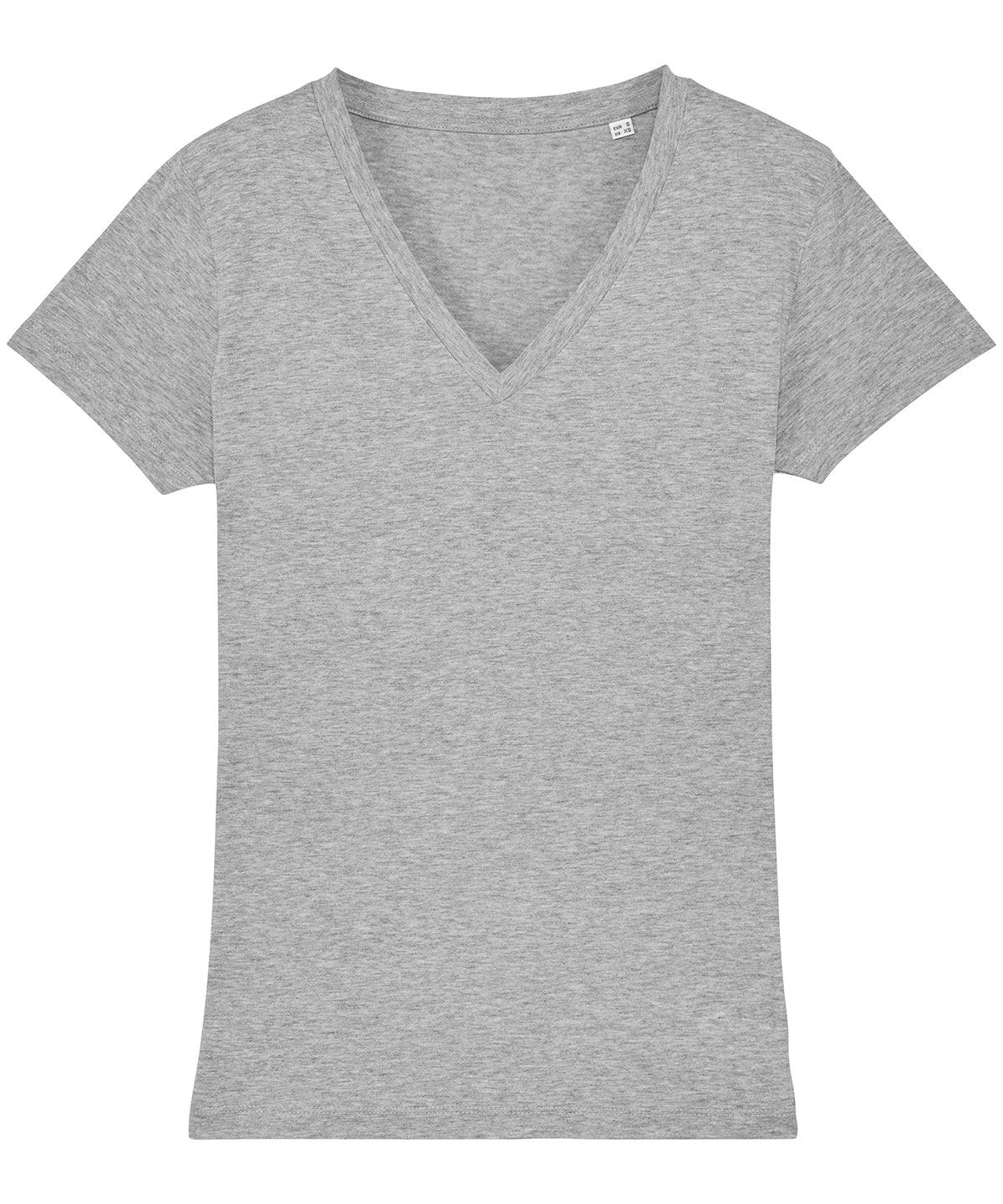 Heather Grey* - Women's Stella Evoker v-neck t-shirt (STTW023) T-Shirts Stanley/Stella Exclusives, Must Haves, Organic & Conscious, Raladeal - Stanley Stella, T-Shirts & Vests, Women's Fashion Schoolwear Centres