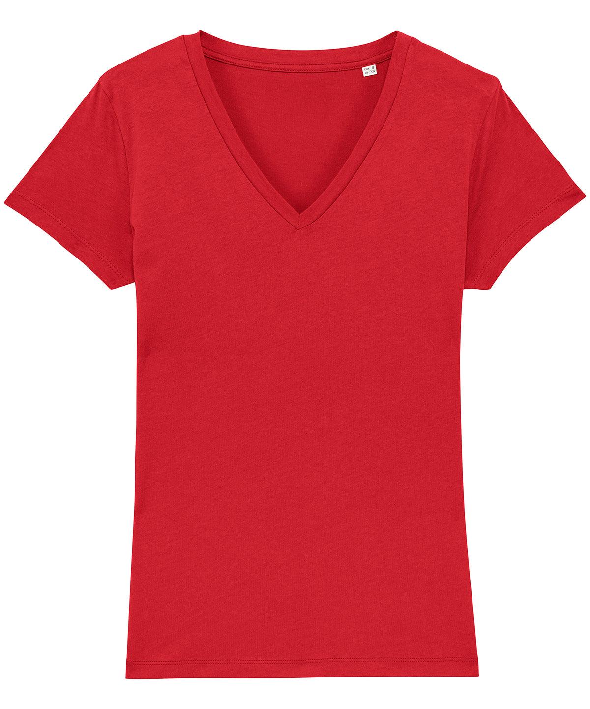 Red* - Women's Stella Evoker v-neck t-shirt (STTW023) T-Shirts Stanley/Stella Exclusives, Must Haves, Organic & Conscious, Raladeal - Stanley Stella, T-Shirts & Vests, Women's Fashion Schoolwear Centres