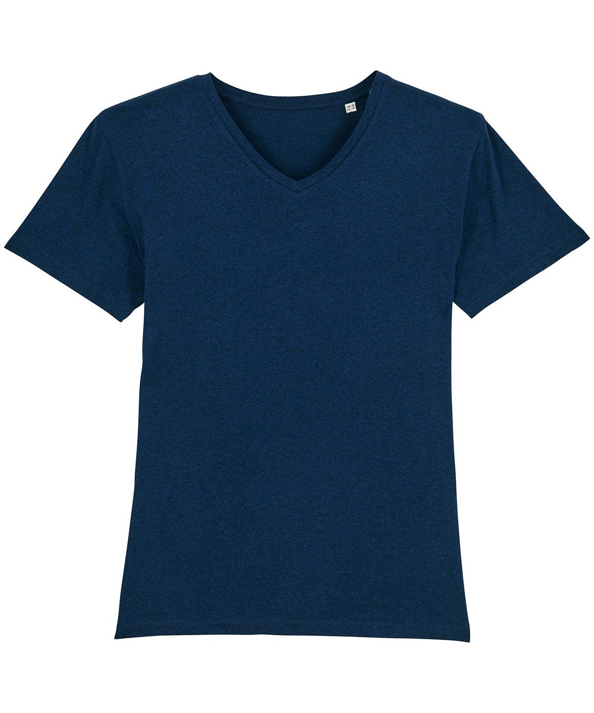 Black Heather Blue - Stanley Presenter v-neck t-shirt (STTM562) T-Shirts Stanley/Stella Exclusives, Organic & Conscious, Raladeal - Stanley Stella, T-Shirts & Vests Schoolwear Centres