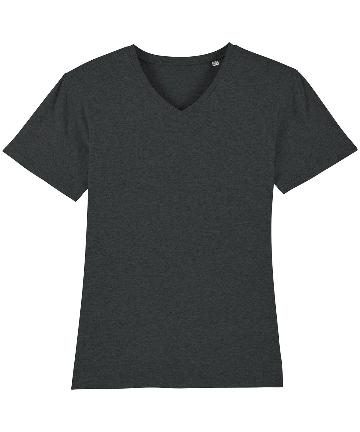 Dark Heather Grey - Stanley Presenter v-neck t-shirt (STTM562) T-Shirts Stanley/Stella Exclusives, Organic & Conscious, Raladeal - Stanley Stella, T-Shirts & Vests Schoolwear Centres