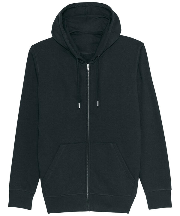 Black*† - Unisex Connector essential zip-thru hoodie sweatshirt (STSU820) Hoodies Stanley/Stella Conscious cold weather styles, Exclusives, Hoodies, Must Haves, New Colours for 2023, New Sizes for 2022, Organic & Conscious, Plus Sizes, Raladeal - Recently Added Schoolwear Centres