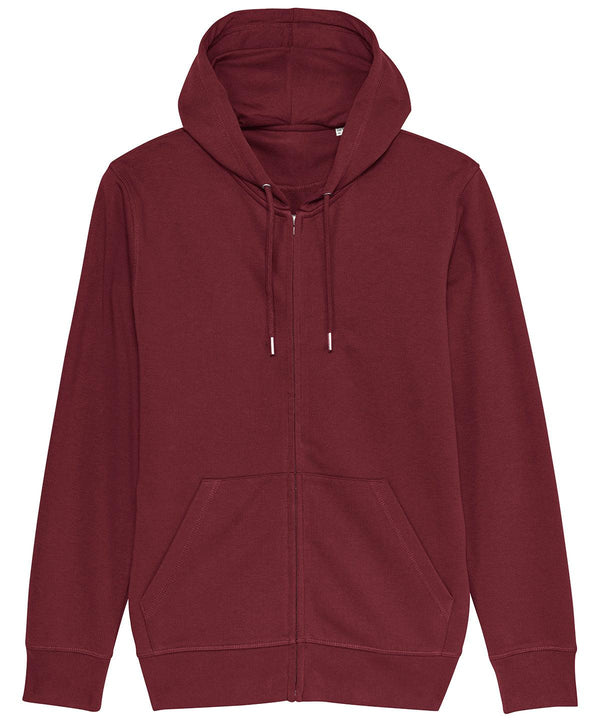 Burgundy - Unisex Connector essential zip-thru hoodie sweatshirt (STSU820) Hoodies Stanley/Stella Conscious cold weather styles, Exclusives, Hoodies, Must Haves, New Colours for 2023, New Sizes for 2022, Organic & Conscious, Plus Sizes, Raladeal - Recently Added Schoolwear Centres