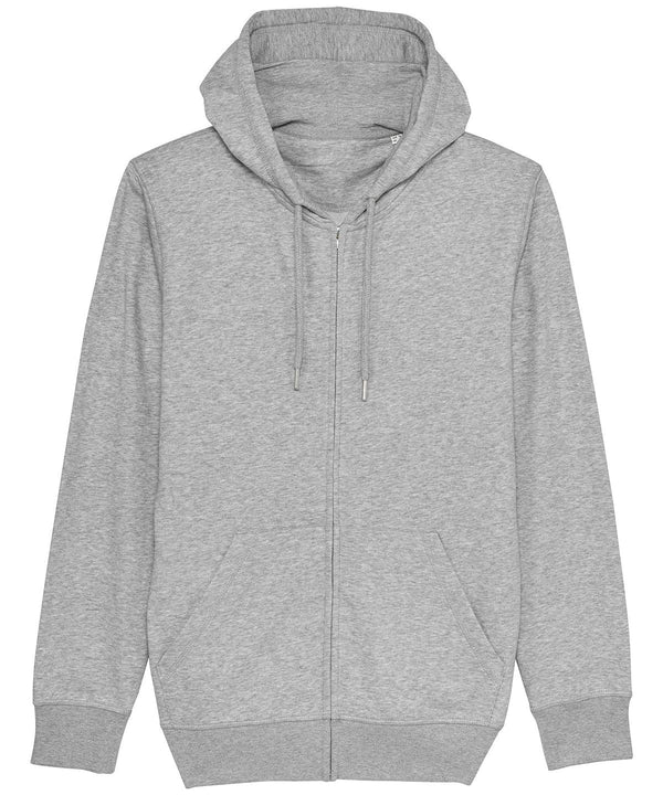 Heather Grey*† - Unisex Connector essential zip-thru hoodie sweatshirt (STSU820) Hoodies Stanley/Stella Conscious cold weather styles, Exclusives, Hoodies, Must Haves, New Colours for 2023, New Sizes for 2022, Organic & Conscious, Plus Sizes, Raladeal - Recently Added Schoolwear Centres