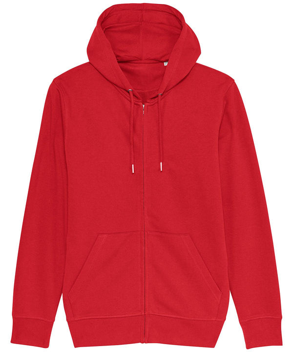 Red - Unisex Connector essential zip-thru hoodie sweatshirt (STSU820) Hoodies Stanley/Stella Conscious cold weather styles, Exclusives, Hoodies, Must Haves, New Colours for 2023, New Sizes for 2022, Organic & Conscious, Plus Sizes, Raladeal - Recently Added Schoolwear Centres