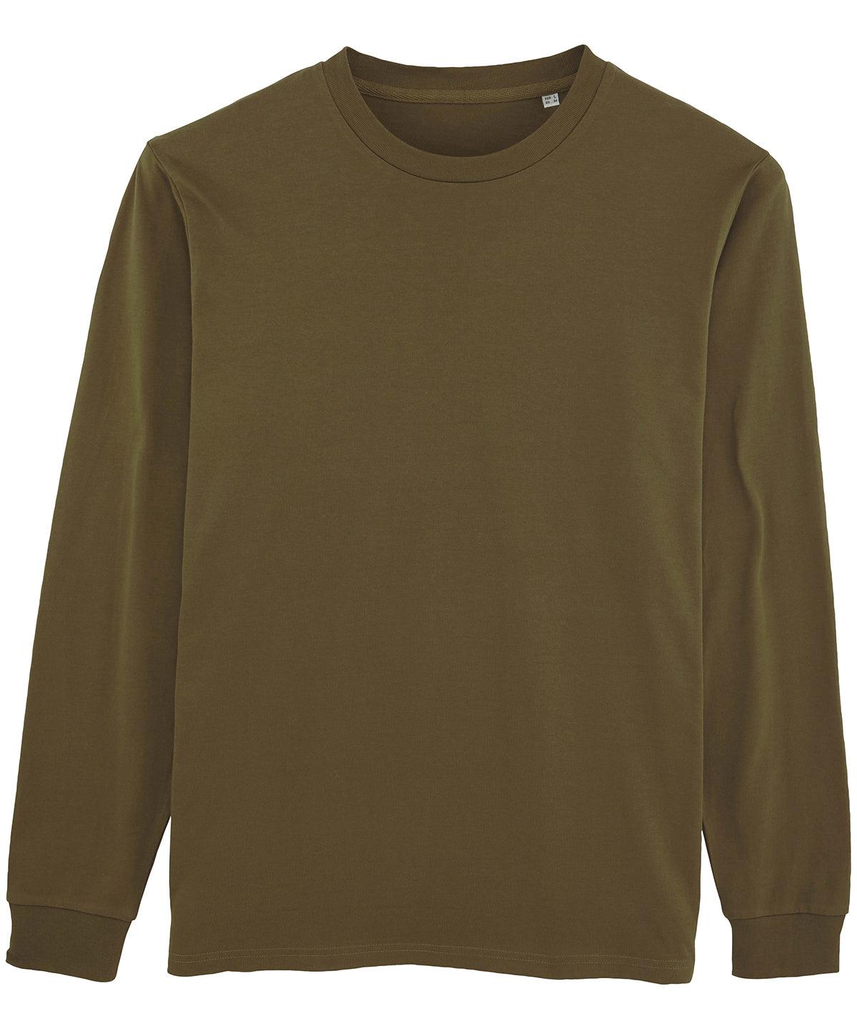 British Khaki - Shifts dry, Unisex dry hand feeling long sleeve t-shirt (STTM558) T-Shirts Stanley/Stella Exclusives, Must Haves, Organic & Conscious, T-Shirts & Vests Schoolwear Centres