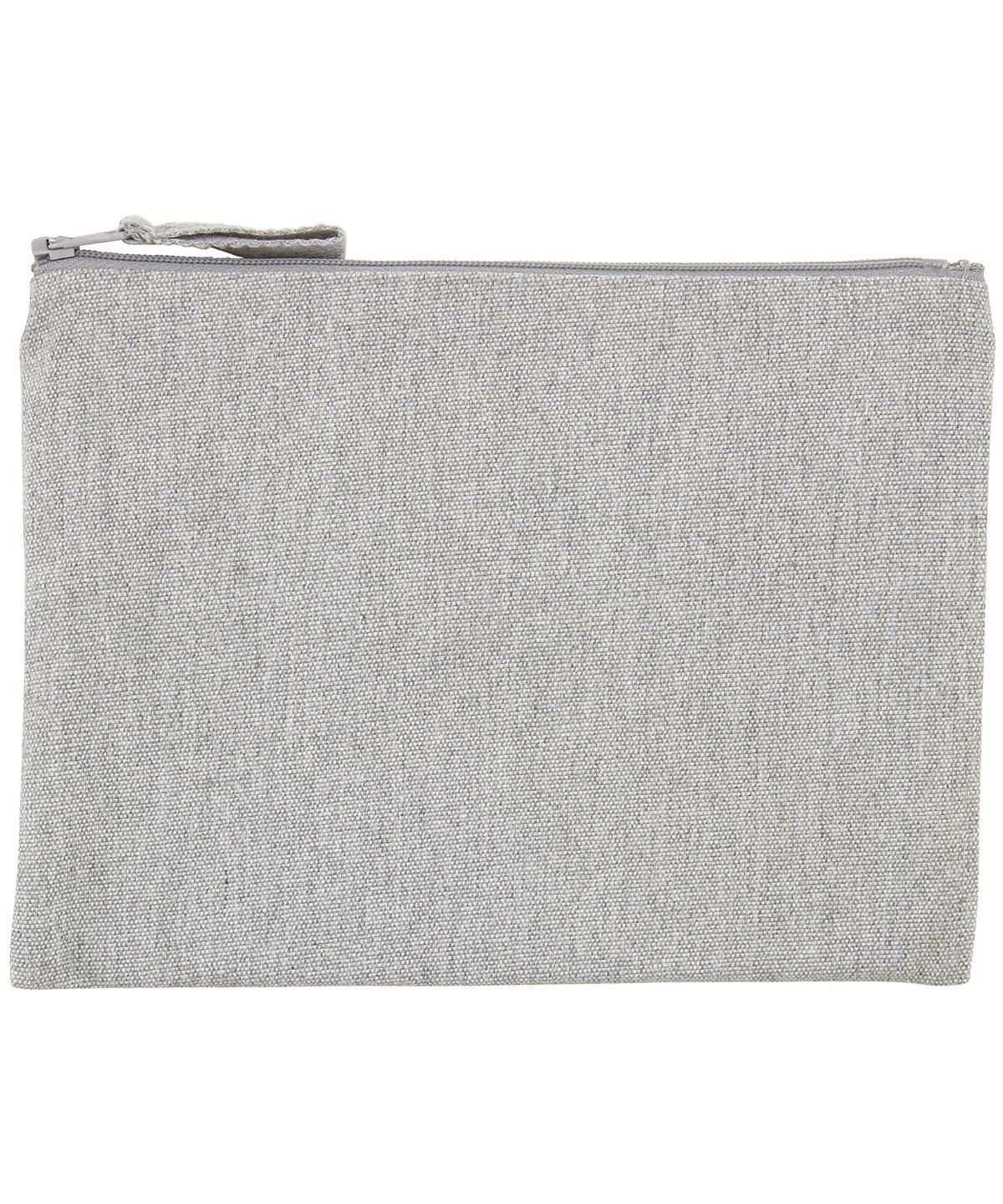 Heather Grey - Woven pencil case (STAU764) Pencil Cases Stanley/Stella Bags & Luggage, Exclusives, Organic & Conscious, Recycled Schoolwear Centres