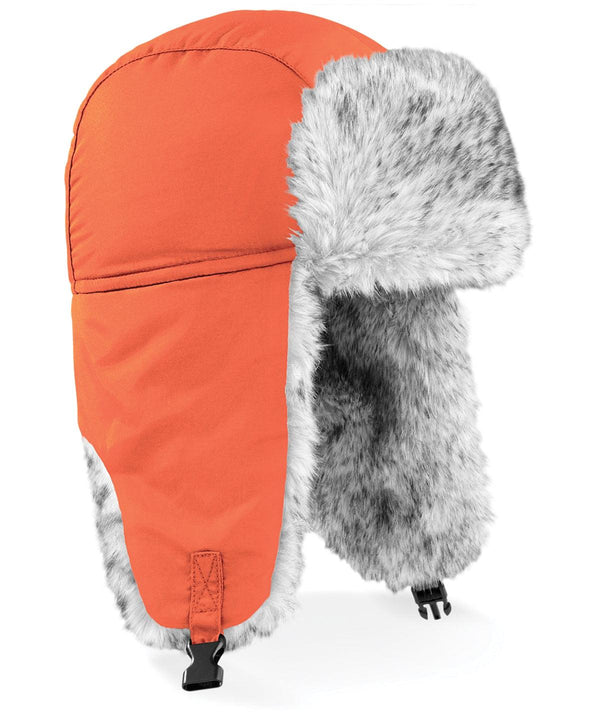 Orange - Sherpa hat Hats Beechfield Headwear, Raladeal - High Stock, Sherpas, Winter Essentials Schoolwear Centres