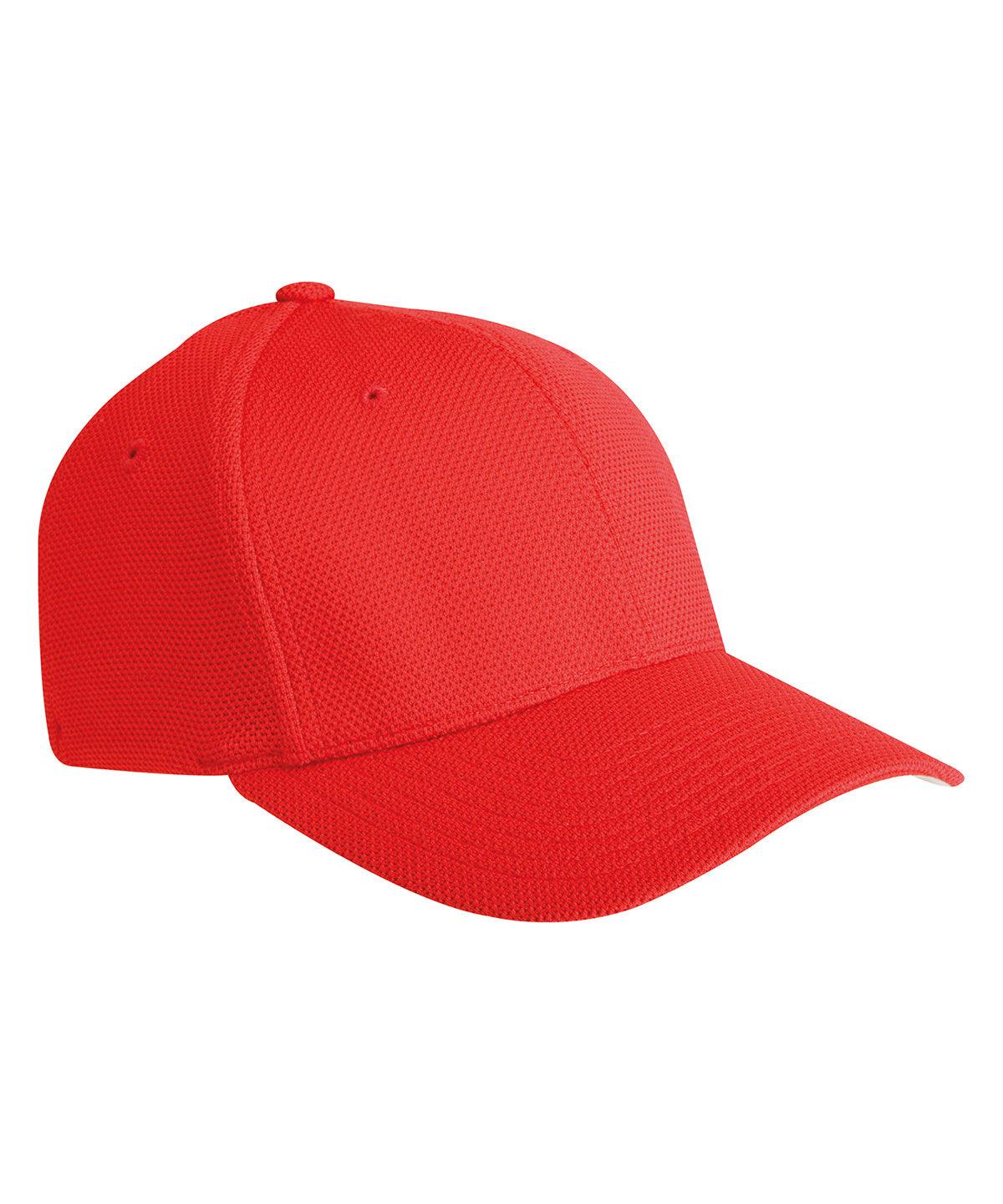 Red - Flexfit cool and dry piqué mesh (6577CD) Caps Flexfit by Yupoong Headwear, Rebrandable Schoolwear Centres