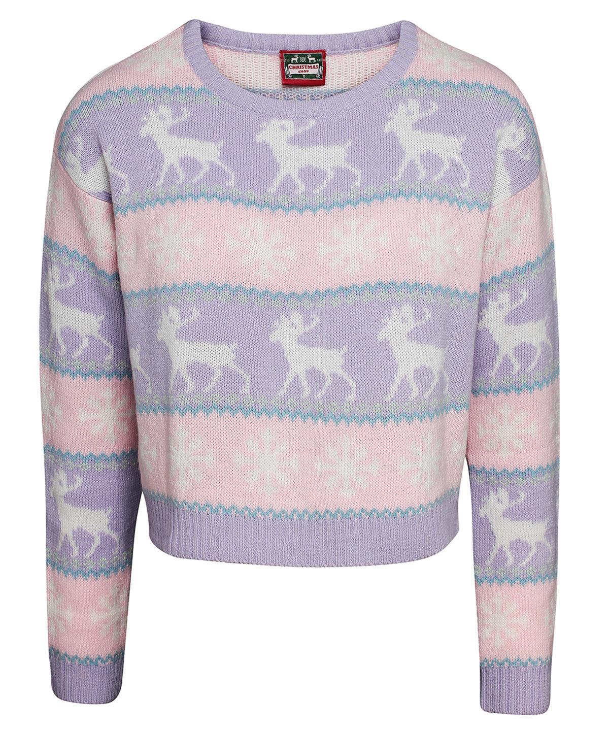 Pastel - Women's boxy Nordic jumper Knitted Jumpers The Christmas Shop Christmas Schoolwear Centres