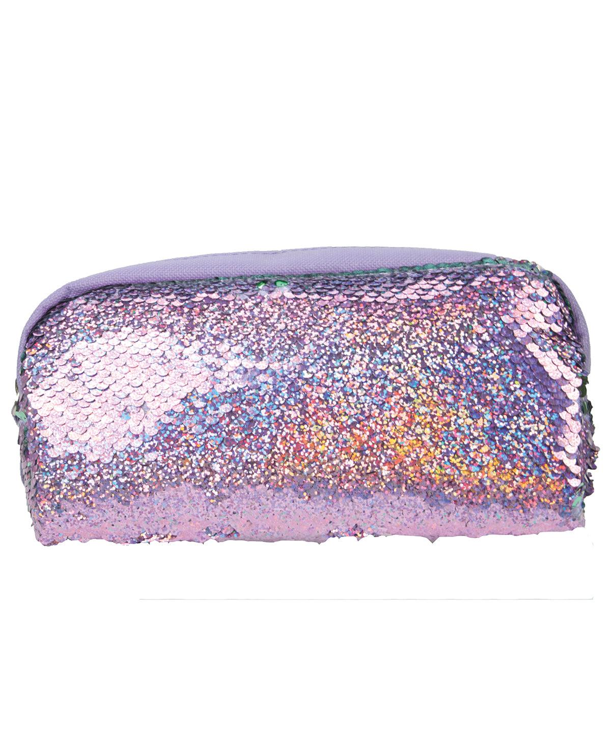 Silver/Pink - Reversible sequin pencil case Pencil Cases The Christmas Shop Christmas Schoolwear Centres