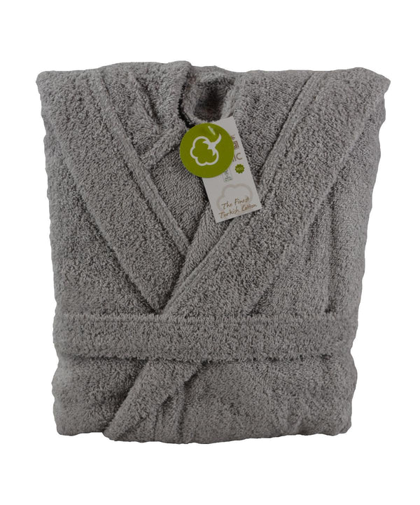 Grey - ARTG® organic bathrobe with hood Robes A&R Towels Directory, Homewares & Towelling, Must Haves, Organic & Conscious, Resortwear Schoolwear Centres