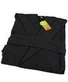 Black - ARTG® waffle bathrobe with hood Robes A&R Towels Directory, Homewares & Towelling Schoolwear Centres