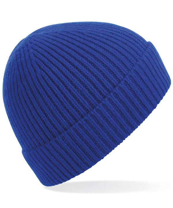 Bright Royal - Engineered knit ribbed beanie Hats Beechfield Directory, Headwear, Knitwear, Must Haves, Rebrandable, Trending, Winter Essentials Schoolwear Centres