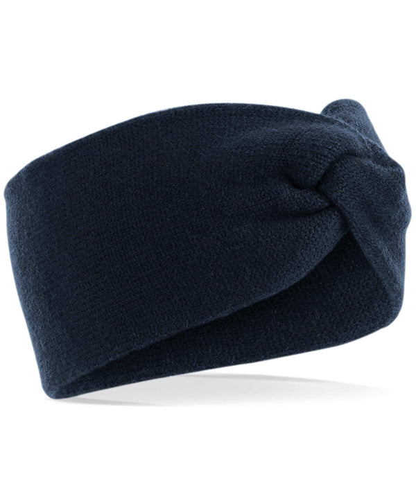 French Navy - Twist knit headband Headbands Beechfield Directory, Headwear, Knitwear, Winter Essentials Schoolwear Centres