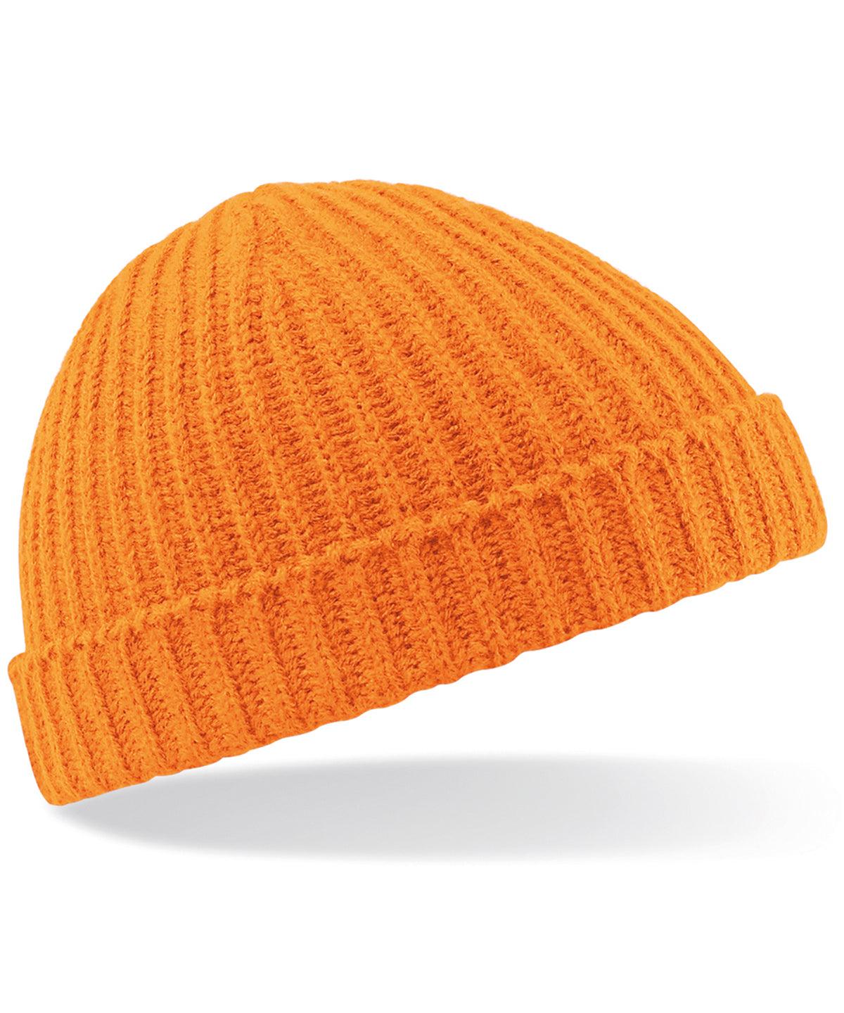 Orange - Trawler beanie Hats Beechfield Headwear, Winter Essentials Schoolwear Centres