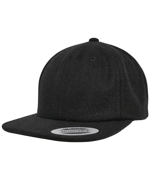 Black - Melton cap Caps Flexfit by Yupoong Directory, Headwear, Rebrandable Schoolwear Centres