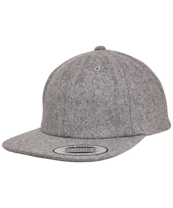 Grey - Melton cap Caps Flexfit by Yupoong Directory, Headwear, Rebrandable Schoolwear Centres