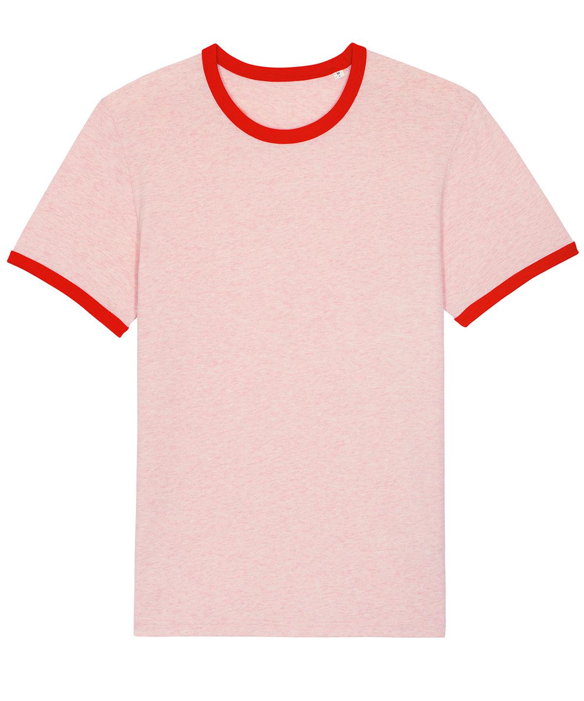 Cream Heather Pink/Bright Red - Ringer unisex t-shirt (STTU827) T-Shirts Stanley/Stella Directory, Exclusives, Organic & Conscious, Raladeal - Recently Added, Raladeal - Stanley Stella, Rebrandable, Stanley/ Stella, T-Shirts & Vests Schoolwear Centres