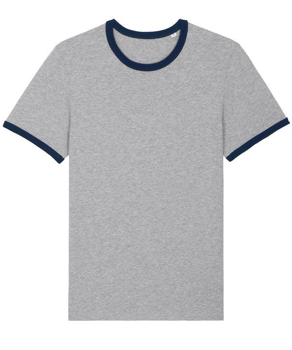 Heather Grey/French Navy - Ringer unisex t-shirt (STTU827) T-Shirts Stanley/Stella Directory, Exclusives, Organic & Conscious, Raladeal - Recently Added, Raladeal - Stanley Stella, Rebrandable, Stanley/ Stella, T-Shirts & Vests Schoolwear Centres