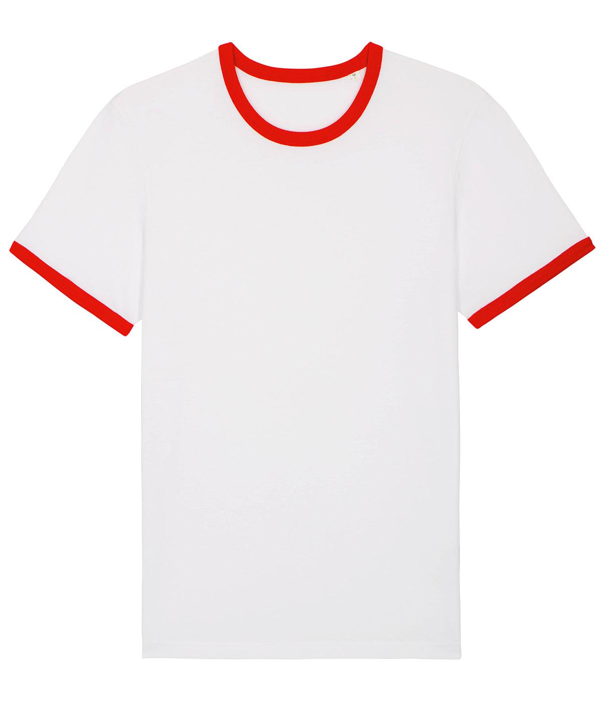 White/Bright Red - Ringer unisex t-shirt (STTU827) T-Shirts Stanley/Stella Directory, Exclusives, Organic & Conscious, Raladeal - Recently Added, Raladeal - Stanley Stella, Rebrandable, Stanley/ Stella, T-Shirts & Vests Schoolwear Centres