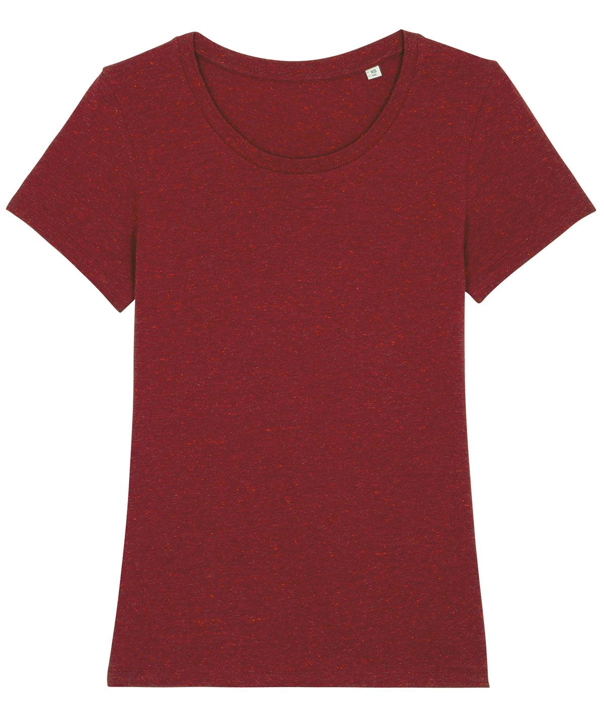 Heather Neppy Burgundy - Women's Stella Expresser iconic fitted t-shirt (STTW032) T-Shirts Stanley/Stella Directory, Exclusives, Must Haves, New Colours For 2022, Organic & Conscious, Raladeal - Stanley Stella, Rebrandable, Stanley/ Stella, T-Shirts & Vests, Women's Fashion Schoolwear Centres