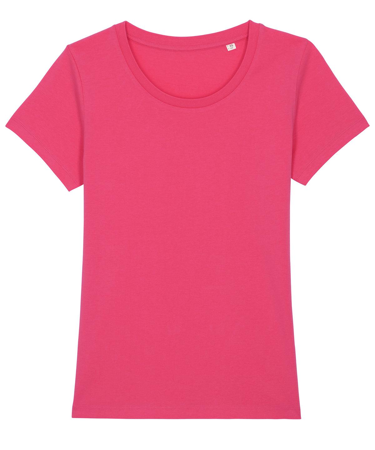 Pink Punch - Women's Stella Expresser iconic fitted t-shirt (STTW032) T-Shirts Stanley/Stella Directory, Exclusives, Must Haves, New Colours For 2022, Organic & Conscious, Raladeal - Stanley Stella, Rebrandable, Stanley/ Stella, T-Shirts & Vests, Women's Fashion Schoolwear Centres