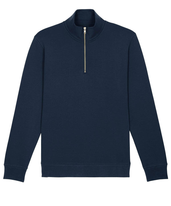 French Navy - Stanley Trucker quarter-zip sweatshirt (STSM611) Sweatshirts Stanley/Stella Directory, Exclusives, Must Haves, Organic & Conscious, Rebrandable, Recycled, Stanley/ Stella, Sweatshirts Schoolwear Centres