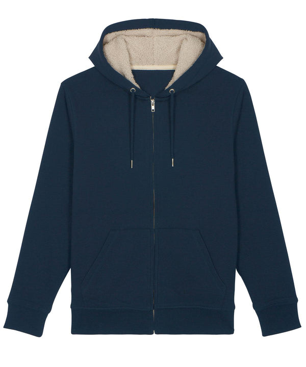 French Navy - Warmer unisex Sherpa lined zip-thru hoodie (STSU715) Hoodies Stanley/Stella Directory, Exclusives, Hoodies, Organic & Conscious, Raladeal - Recently Added, Rebrandable, Recycled, Sherpas, Stanley/ Stella Schoolwear Centres