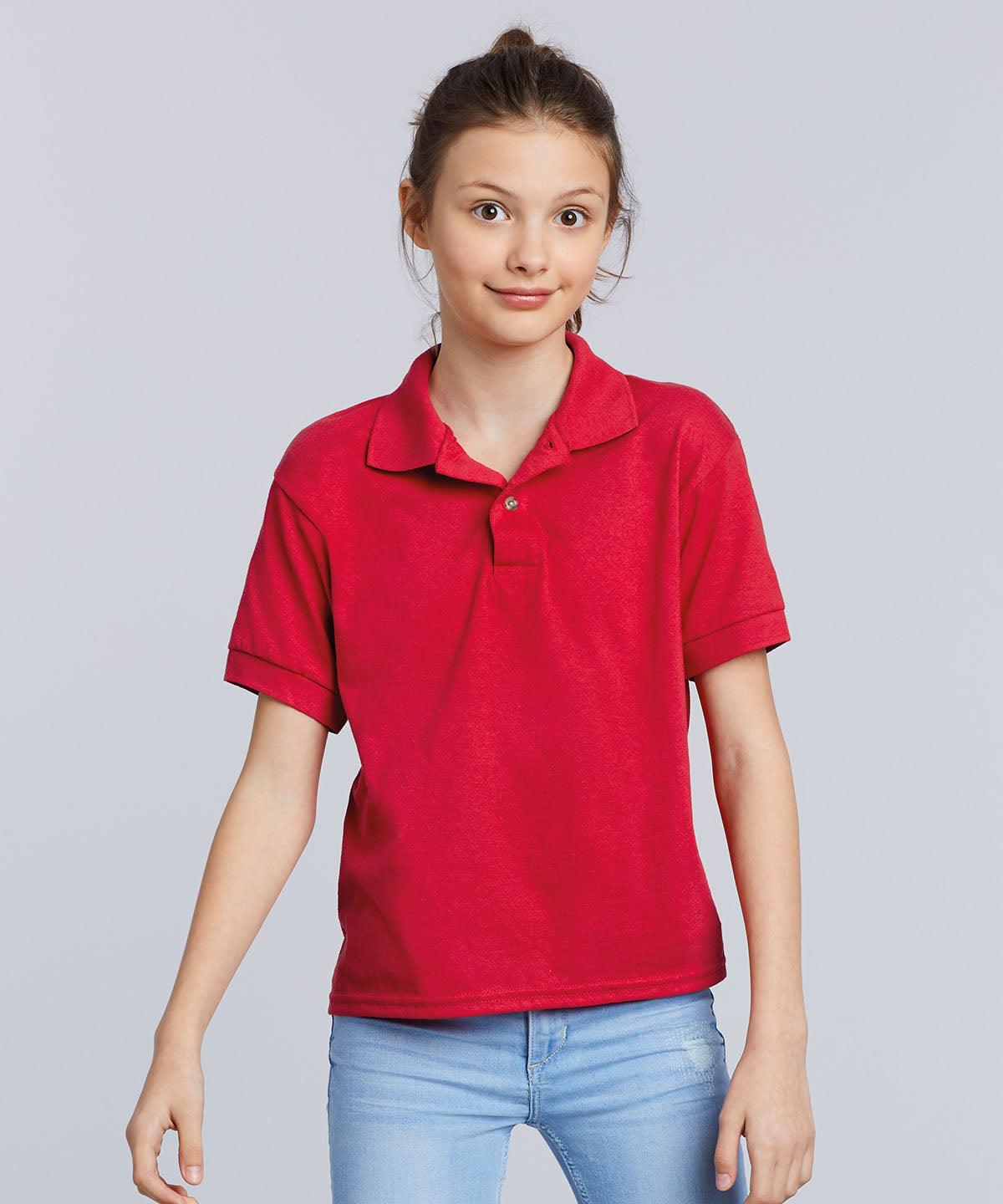 Maroon - DryBlend® youth double piqué sports shirt Polos Gildan Junior, Polos & Casual, Sale Schoolwear Centres