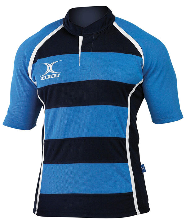 Light Sky/Navy Hoops - Adult Xact match shirt T-Shirts Last Chance to Buy Plus Sizes, Sports & Leisure, T-Shirts & Vests Schoolwear Centres