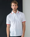 White/Red - 65/35 tipped piqué polo shirt Polos Henbury Polos & Casual, Safe to wash at 60 degrees, Sale, Workwear Schoolwear Centres