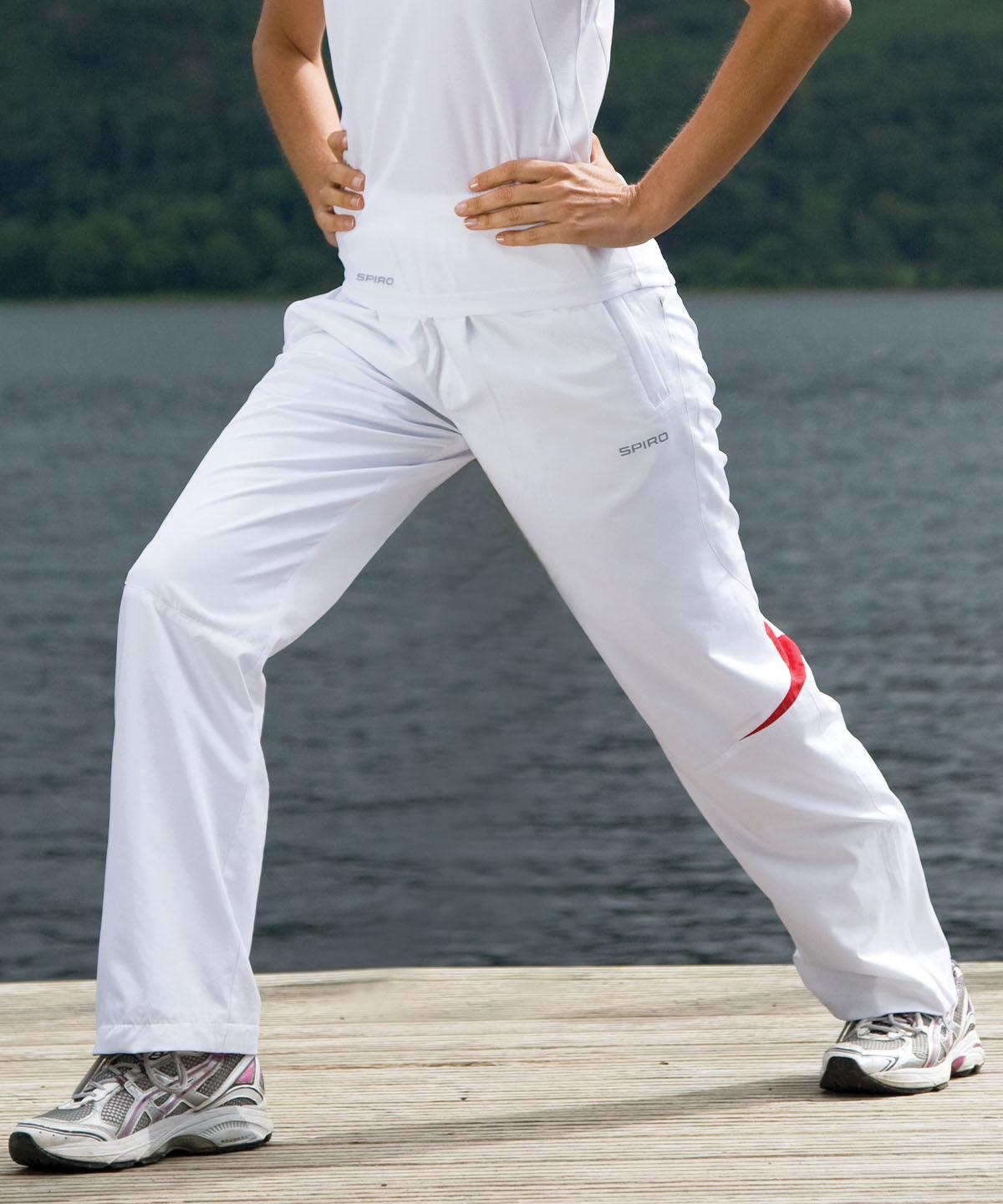 White/Red - Women's Spiro micro-lite team pants Trousers Spiro Result Offer, Sale, Sports & Leisure, UPF Protection, Women's Fashion Schoolwear Centres