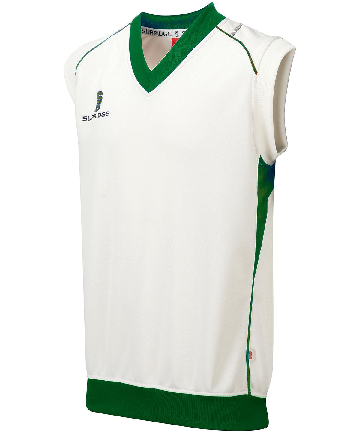 White/Green Trim - Curve sleeveless sweater - junior Sweatshirts Last Chance to Buy Junior, Sports & Leisure Schoolwear Centres