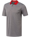 Grey/Red - 2-colour stripe polo Polos adidas® Activewear & Performance, Exclusives, Golf, Polos & Casual, Premium, Premium Sports, Rebrandable, Sports & Leisure Schoolwear Centres