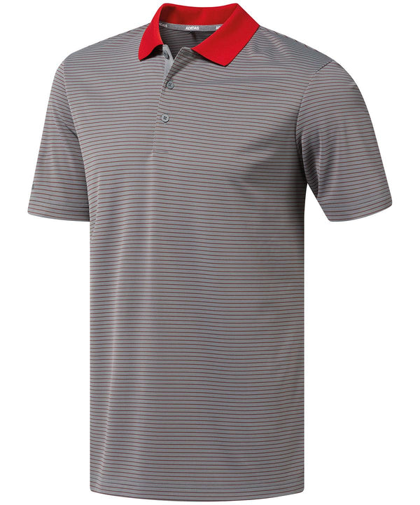 Grey/Red - 2-colour stripe polo Polos adidas® Activewear & Performance, Exclusives, Golf, Polos & Casual, Premium, Premium Sports, Rebrandable, Sports & Leisure Schoolwear Centres